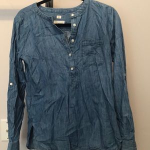 Softened blue jean top